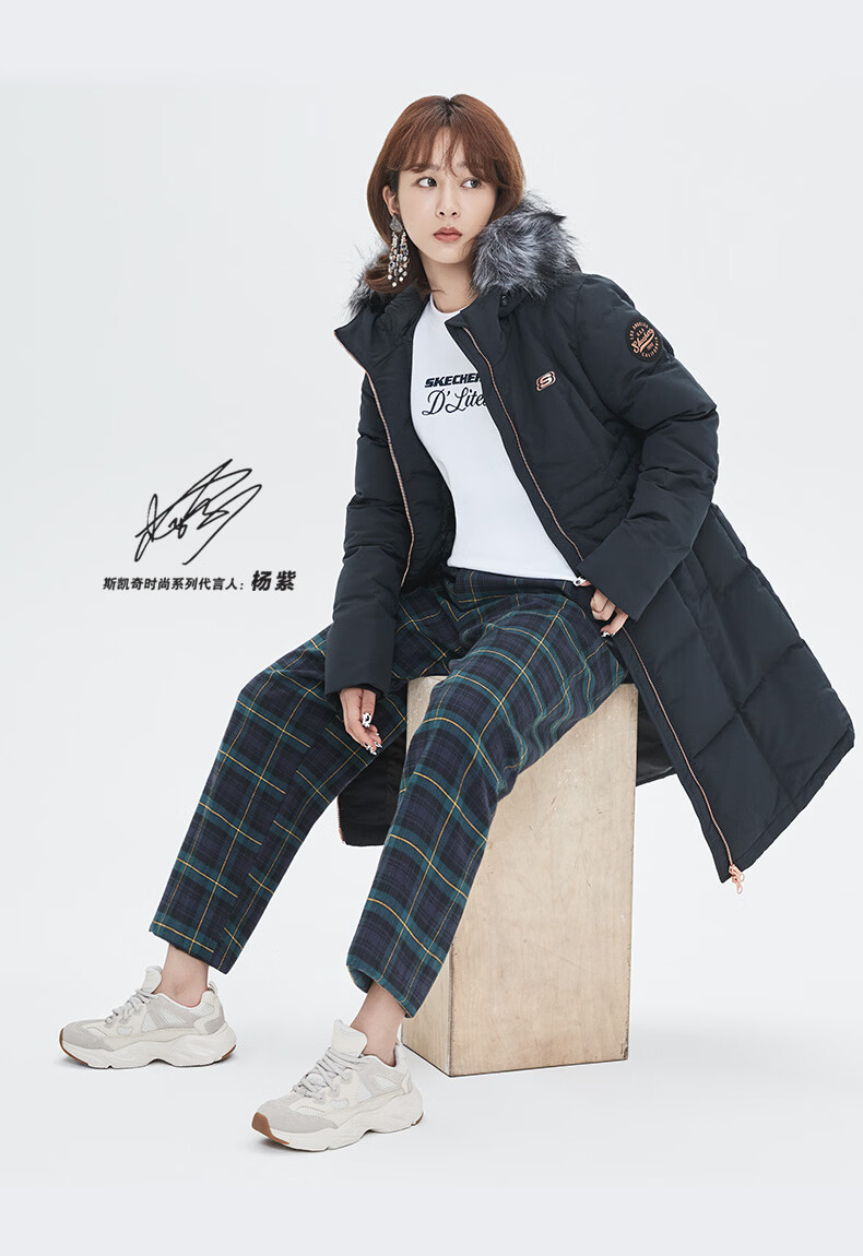 skechers斯凯奇女鞋运动鞋休闲鞋春季网面透气老爹鞋黑色37
