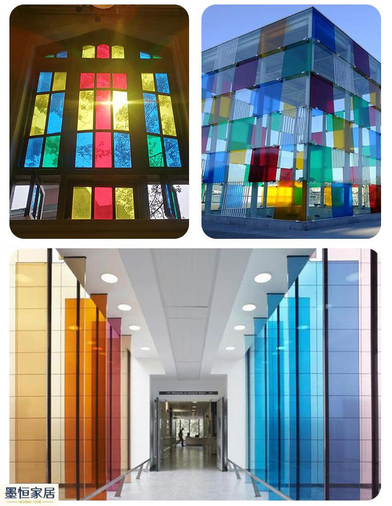 uhfv 玻璃防爆膜透明安全膜彩色贴膜隔热遮光透光艺术装饰自粘安全