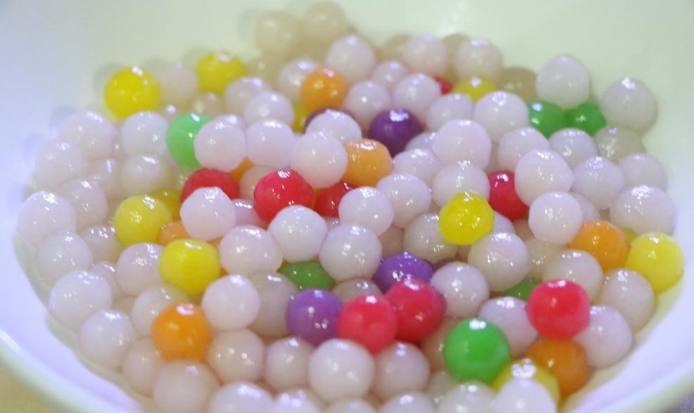 酒酿小汤圆子彩色珍珠粉圆五彩珍珠快煮奶茶店专用珍珠小袋装芋圆