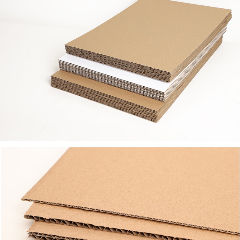 纸壳板瓦楞纸板瓦楞纸板卡硬厚纸皮diy手工儿童垫板隔板白色纸板模型