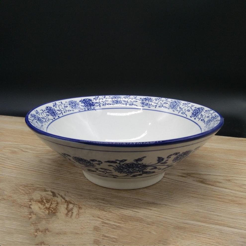 陕西大老碗面碗怀旧家用商用大号油泼面陶瓷斗笠喇叭碗65寸