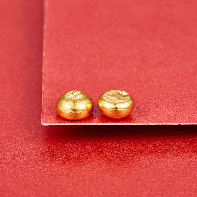 茱丽尔足金au9999黄金金料金豆子小金豆一克大米金豆豆实心投资收藏金