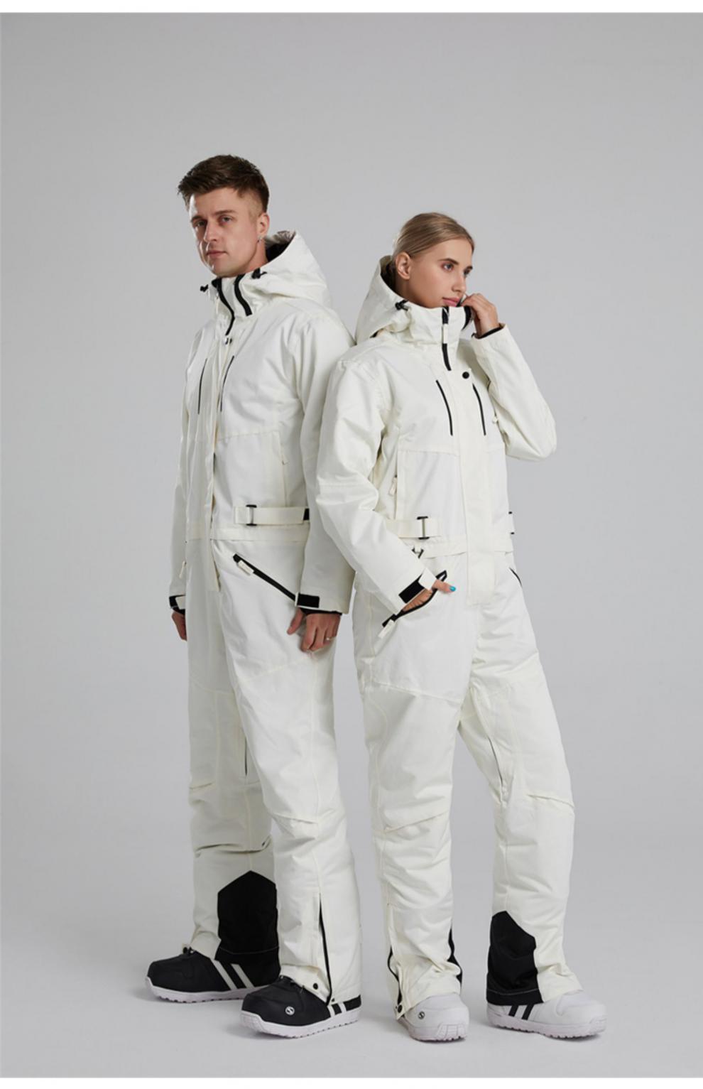 防水滑雪服女套装保暖防风单双板工装情侣款连体滑雪服男东北雪乡