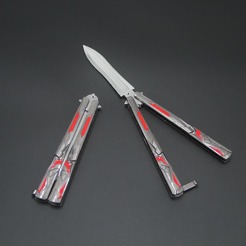 动漫玩具蝴蝶甩手刀不开刃初学者蝴蝶折叠刀csgo周边玩具刀练习训练