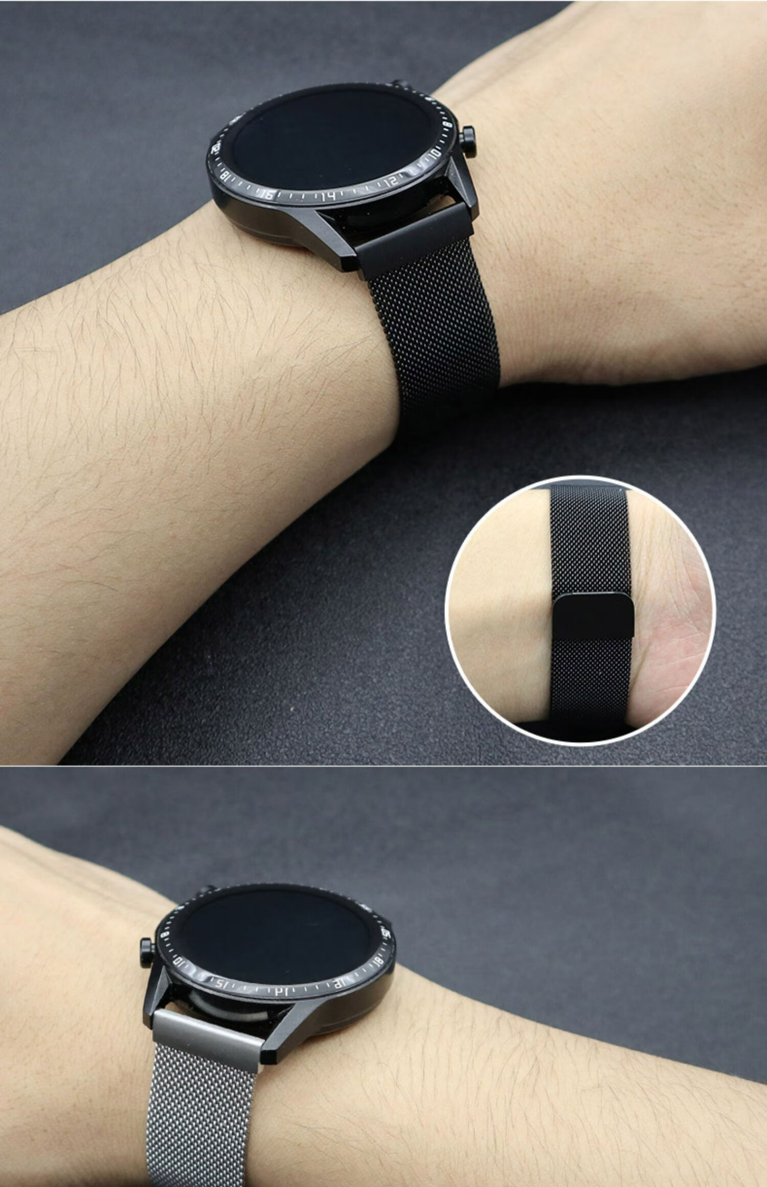 适用华为gt3 pro米兰尼斯表带磁吸渐变watch3/3pro/2e智能手表尼龙gt2