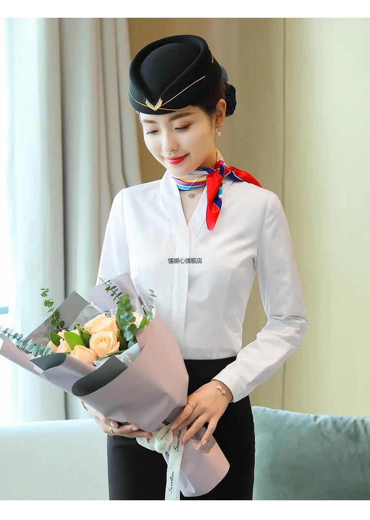 东航南航空姐制服职业套装连衣裙装气质时尚高铁乘务员工作服女夏深玫