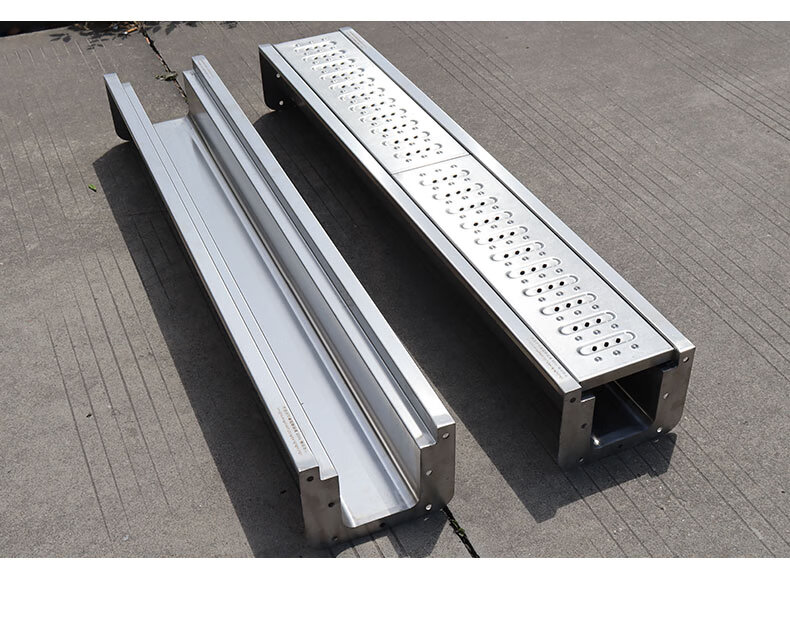 余果水沟304不锈钢排水沟u型排水沟槽地沟格栅盖板下水沟厨房下水道