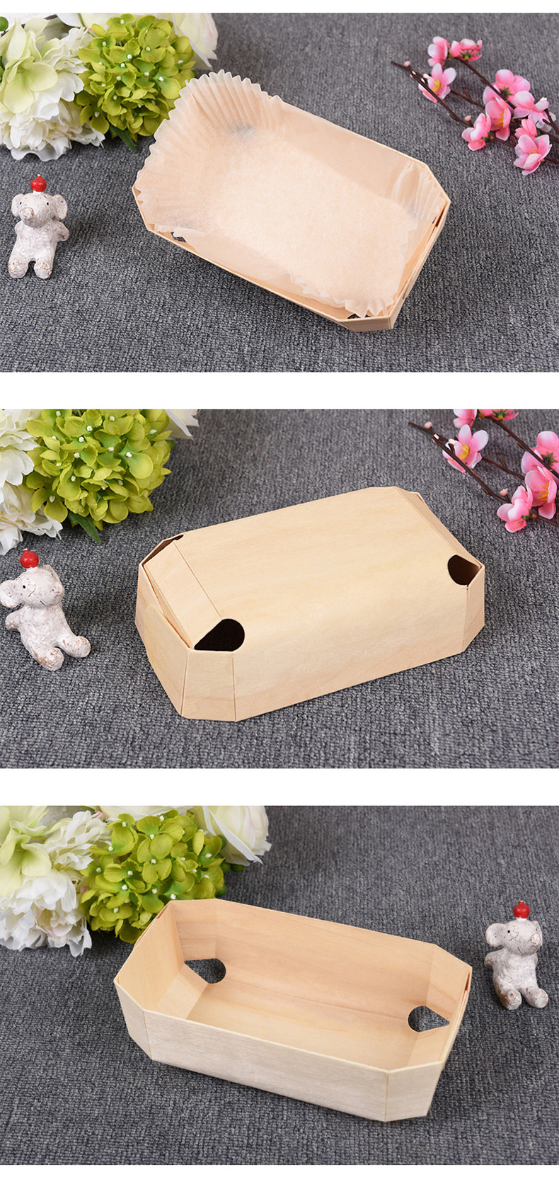 木质小吐司盒面包模具烘焙木托纸托磅蛋糕包装盒烤箱木盒吐司模具9585