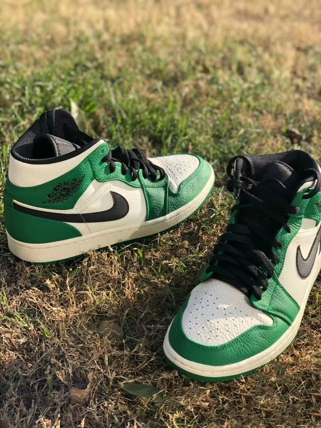 乔1凯尔特人白绿脚趾男女同款运动休闲百搭防滑包装盒白绿脚趾36