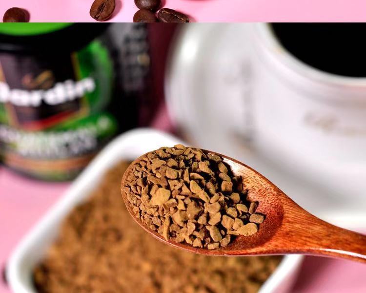 俄罗斯进口jardin火苗咖啡瓶装速溶纯苦黑咖啡颗粒香醇95克浓郁款