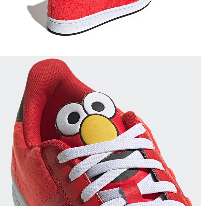 阿迪达斯neo男鞋2022春芝麻街联名运动休闲低帮耐磨板鞋gx3695 gx3695