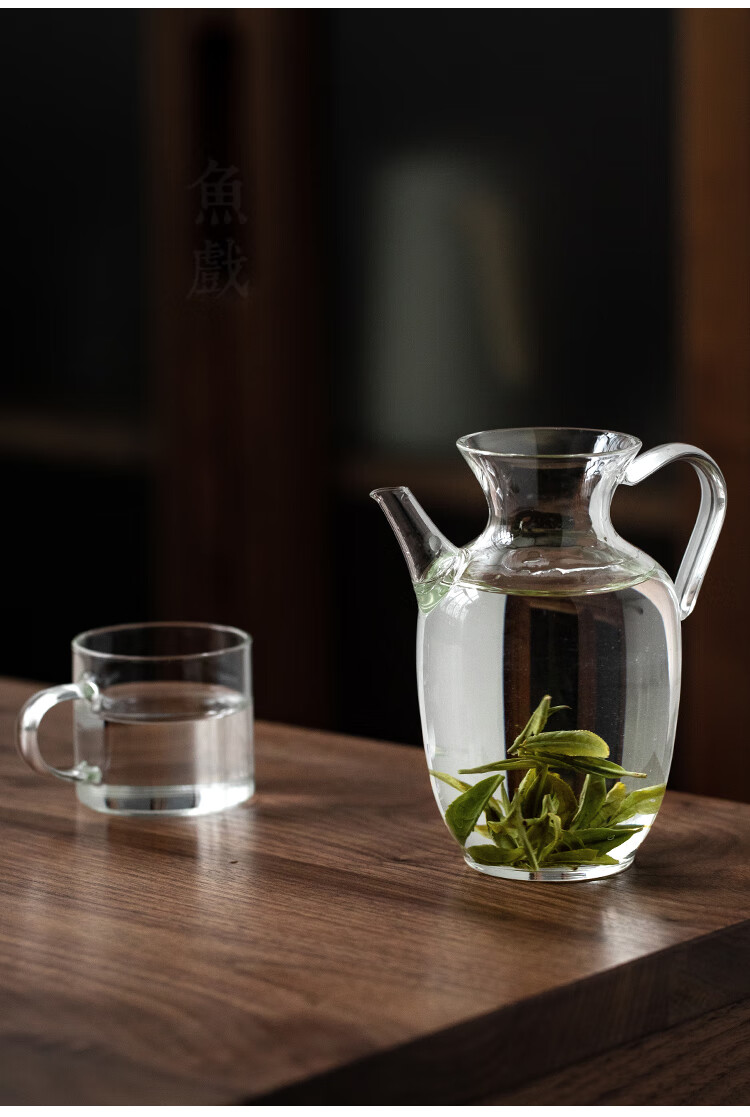 一纪kazunori透明仿宋玻璃茶壶泡绿茶专用壶茶具小号泡茶冷水壶泡茶器
