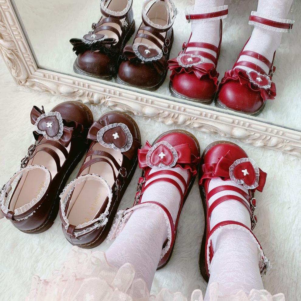 春节不打烊nfim洛丽塔鞋子lolita软妹可爱大头鞋日系厚底学生鞋黑色34