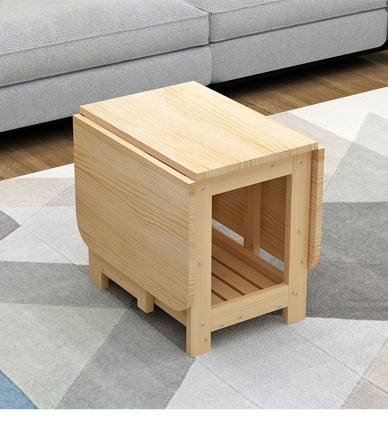 sivir实木茶几折叠两用边几小户型移动矮桌伸缩写字台