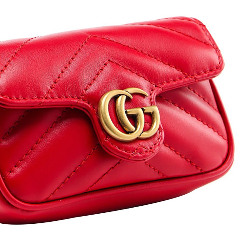 gucci古驰mini红色链条包皮质百搭单肩包575161dtdctbe红色默认1