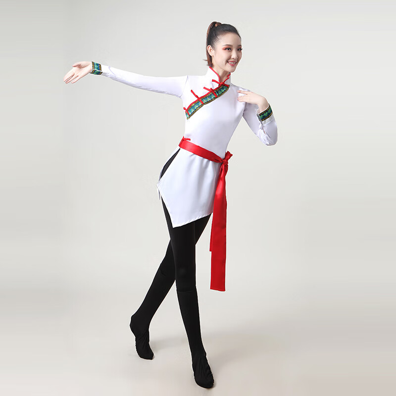 蒙古服女练功服艺考蒙古舞蹈演出服上衣男草原民族舞筷子舞表演服