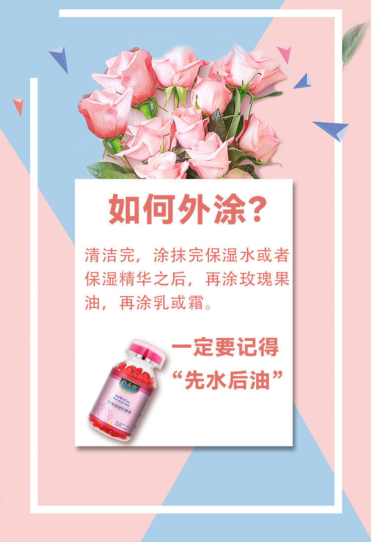 钠玫瑰油胶囊玫瑰油凝胶糖果玫瑰丸精油清新口气香体1瓶装60粒30天量