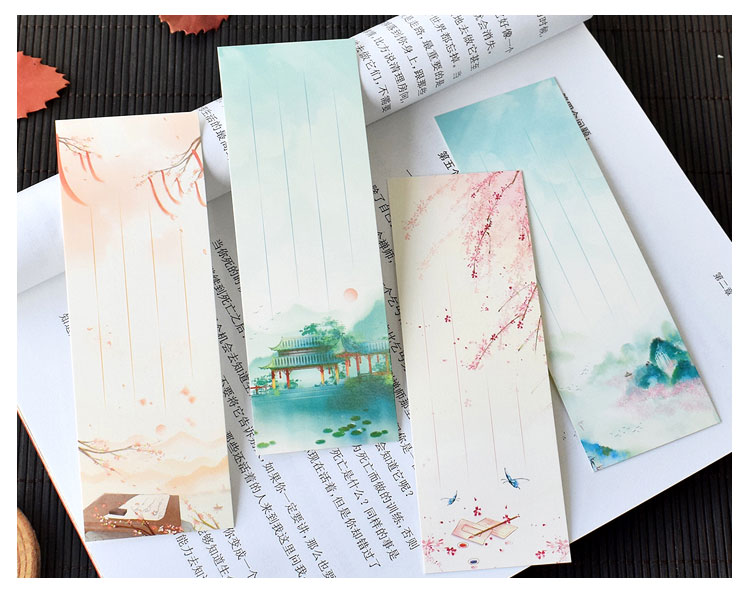 亮古力古典可爱简约创意书签中国风古风精美诗词小学生用品纸质文具