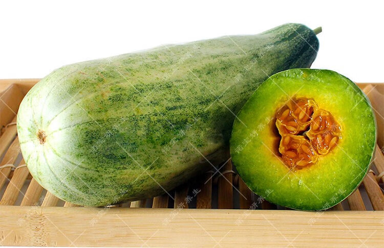 甜脆烧瓜种子黑龙江新品种高糖花皮香甜瓜东北绿色麻皮溏心水果西瓜