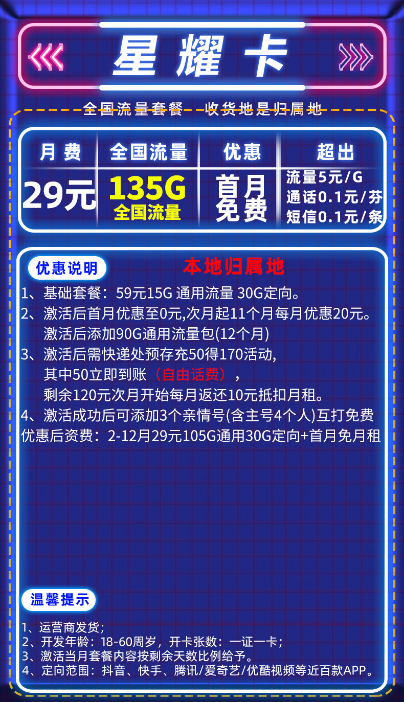繁星卡流量卡是否附带合约条款？  第1张