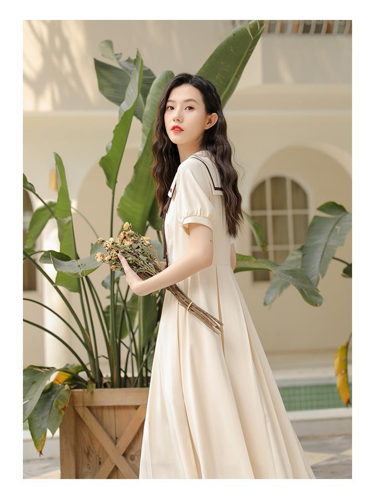 森马裙子夏天穿的夏季文艺小清新甜美学院风韩版宽松连衣裙女学生polo