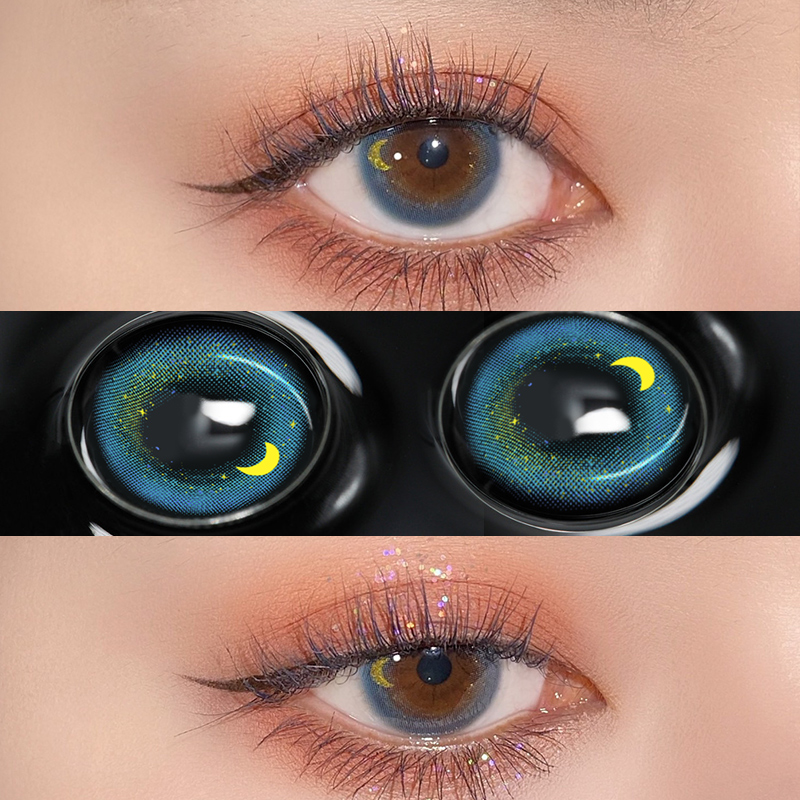 糯米团子美瞳年抛女可塘半年抛糖彩色棕小大直径em小黑柴142mmpea