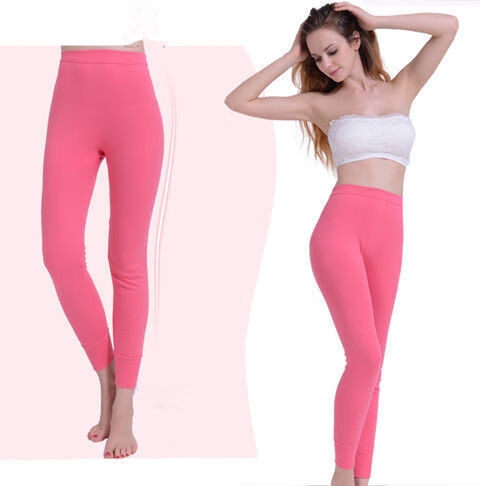 秋裤女修身打底裤乐迪纯粉色和西红二件装女纯棉秋裤a款2xl120斤一150