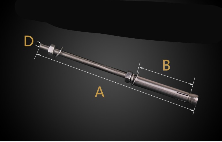 定做304不锈钢加长膨胀螺丝超长吊顶膨胀螺栓晾衣架膨胀螺丝m103003个