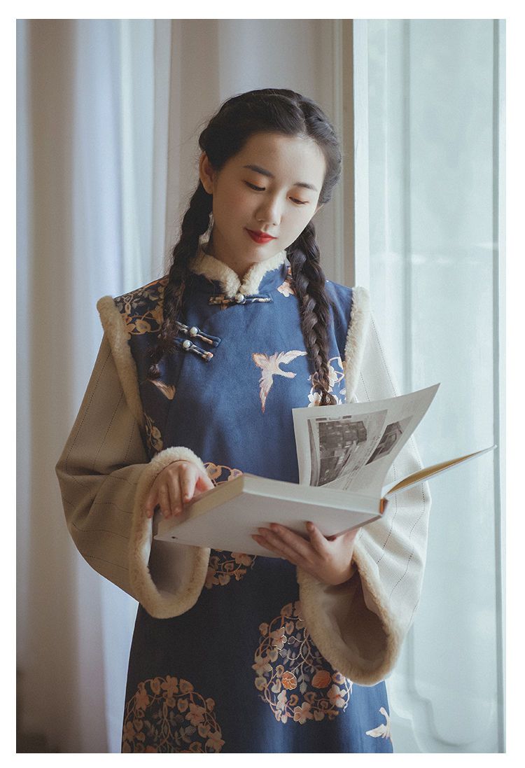 工厂直供恒源祥秋款旗袍新款复古民国马甲秋季中国风年轻款改良春秋两