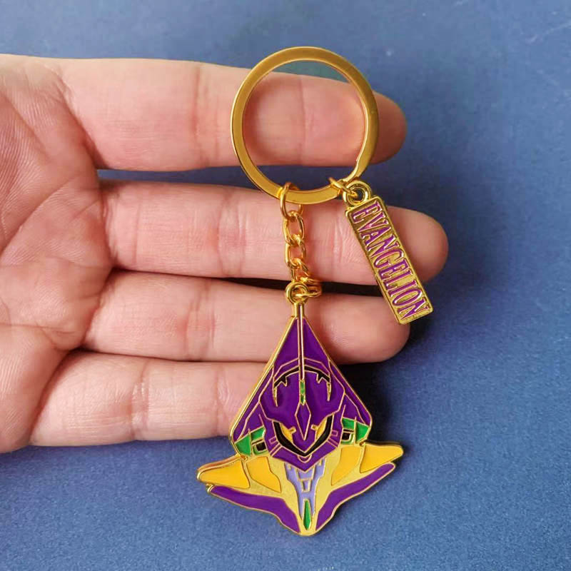 零二初号机钥匙扣新世纪福音战士书包吊坠装饰品2 eva枫叶挂件【图片