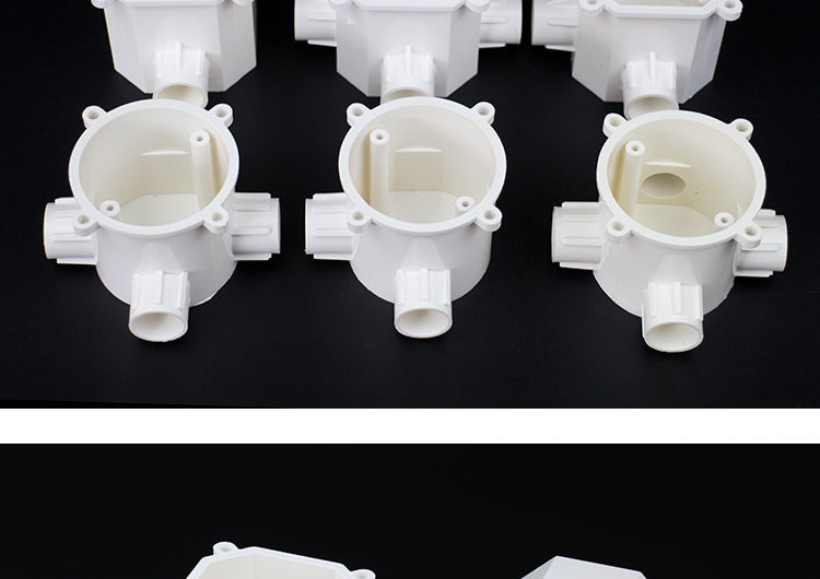 pvc 预埋灯头盒圆司令箱带杯梳暗盒分线盒6公分7公分高深八角盒 20圆