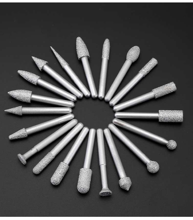 金刚石钎焊磨头合金打磨头玉石大理石石材去皮雕刻刀头