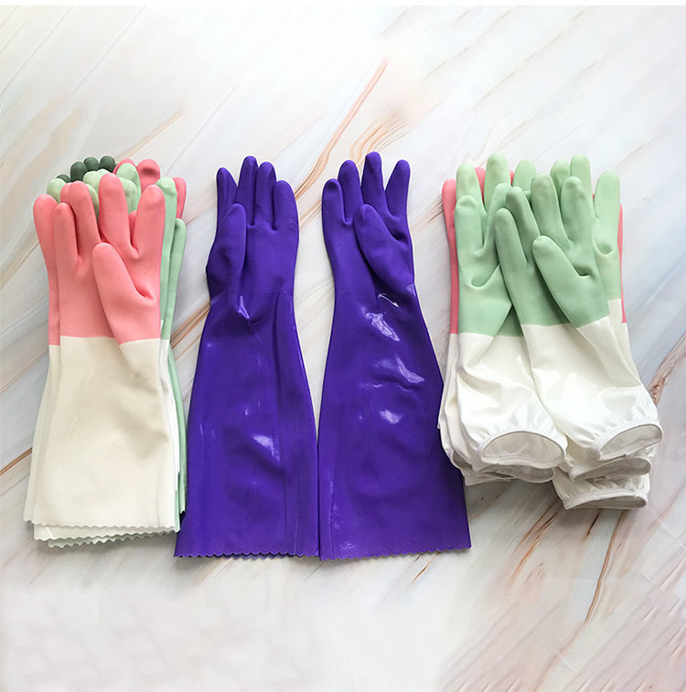 冬天洗衣服手套家用加绒厨房洗碗做饭洗菜打扫卫生做家务耐用一体女