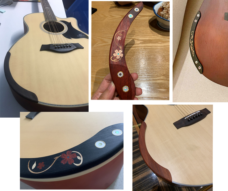 高档实木民谣吉他护板41寸40寸古典吉他扫弦护板贴膜通用吉他配件乌木