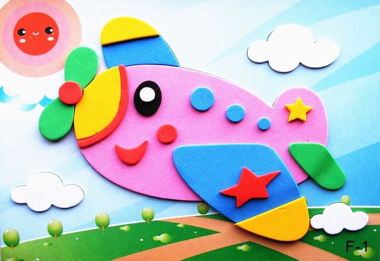 情人节礼物儿童手工diy制作材料包立体eva贴画卡通幼儿园小班手工玩具