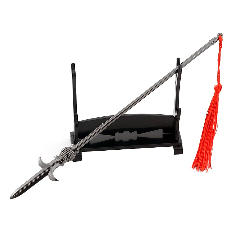 隋唐演义周边 冷面寒罗成五钩神飞合金属模型冷摆件米向 22cm罗神