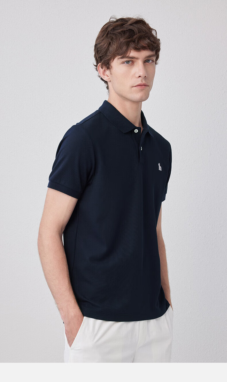 HAZZYS Men's Clothing, Summer [Cooling/Antibacterial/Mite-Proof] Short-Sleeve Polo Shirt for Men ASTZE0BBE23 4
