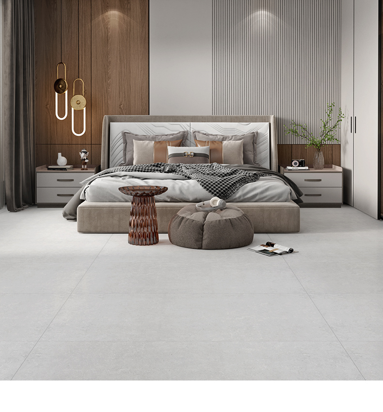 弗洛米 柔光微水泥瓷砖750*1500地砖侘寂风客餐厅防滑地板砖 sy61212