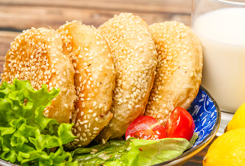 星派果老北京手工火烧香酥盐酥麻酱烧饼北方芝麻小吃美食烘焙食品京闪