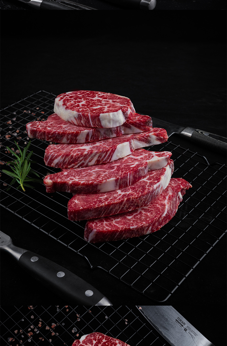 澳洲和牛m6雪花厚切原切牛排安格斯眼肉烧烤肉食材安小离m6雪花牛排