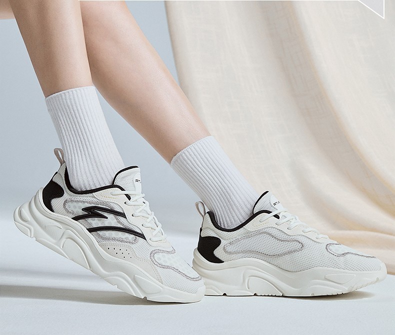 【千禧】安踏休闲鞋女鞋秋冬季复古厚底运动鞋透气老爹鞋官方旗舰