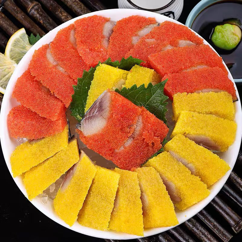 希鲮鱼籽西鳞鱼籽红黄色刺身日本寿司料理新批次顺丰稀缺绿色鱼籽一整