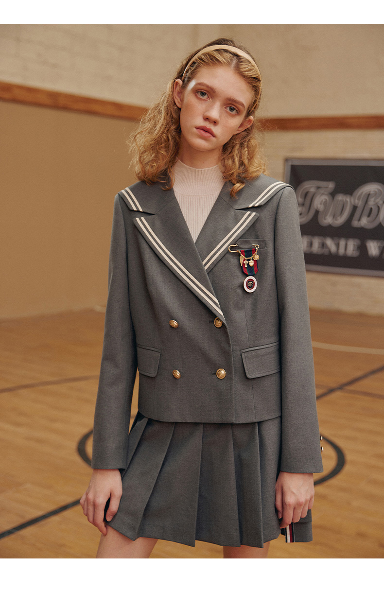 teenieweenie小熊学院风西装外套小个子宽松韩版显瘦女装冬季新品ttjk