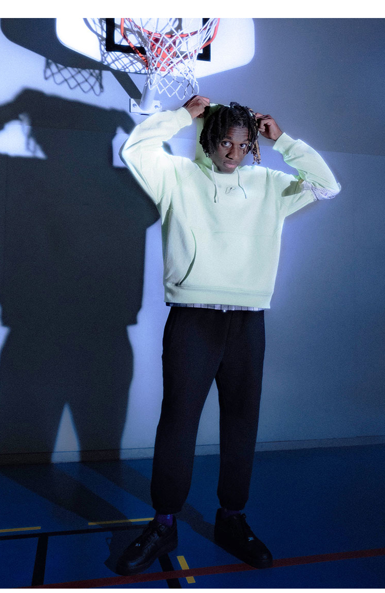 商场同款太平鸟男装pigalle联名卫衣时尚潮流上衣bybfb4z03荧光绿m