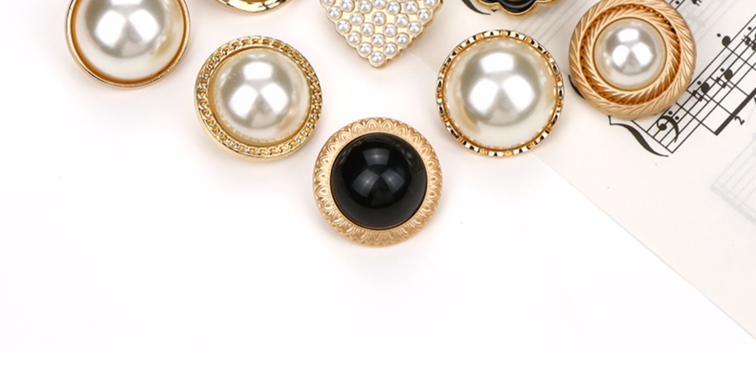金属珍珠纽扣扣子圆形大衣珍珠扣毛衣扣风衣纽扣百搭衣服扣子配件款式
