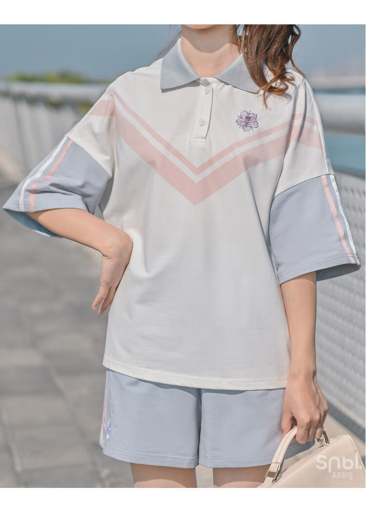短裤套装体育毕业班服少女纯欲套装高初中生夏季校服樱花短裤套装s