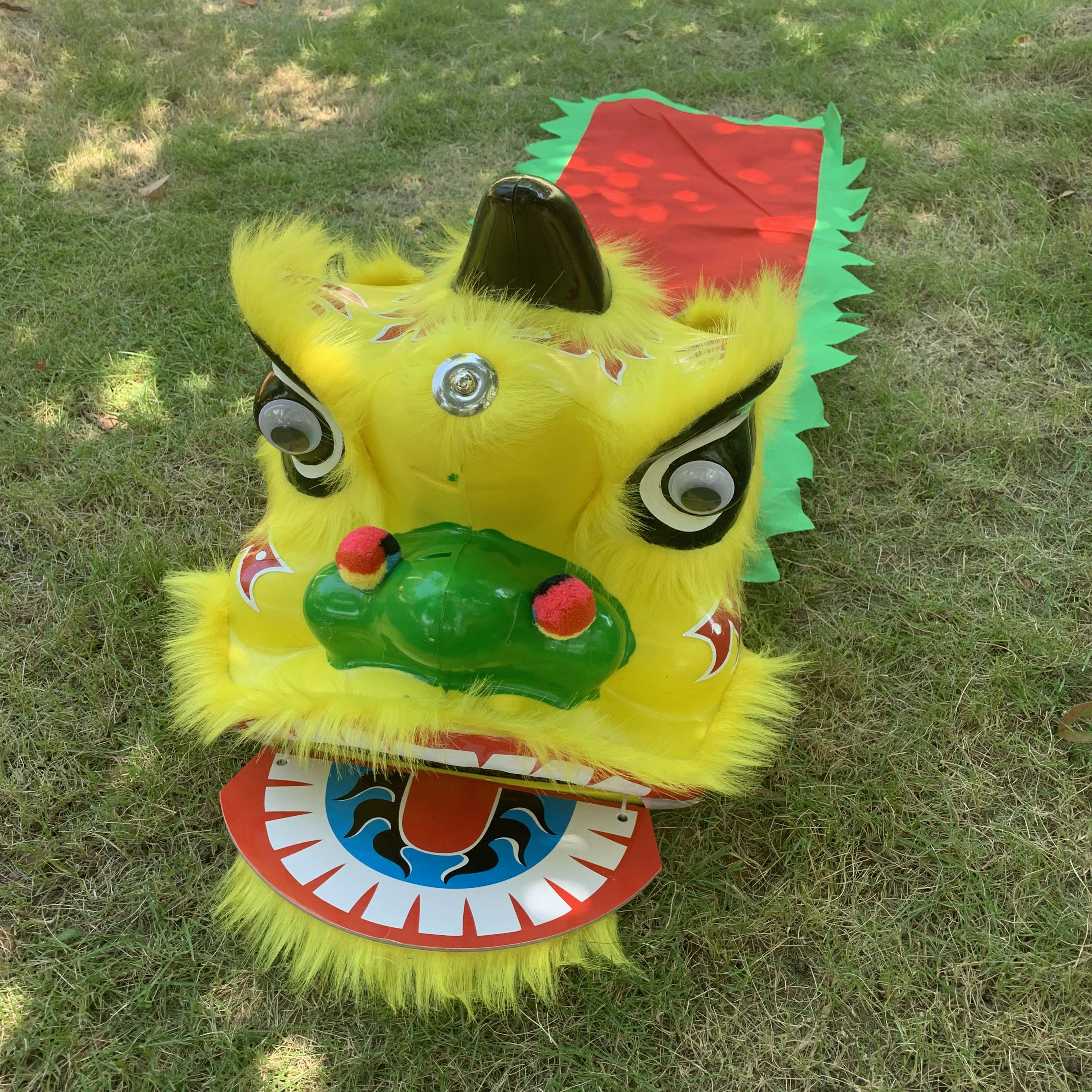 枫岚情儿童狮子舞狮头民间工艺儿童狮头小孩舞狮子幼儿园表演道具南