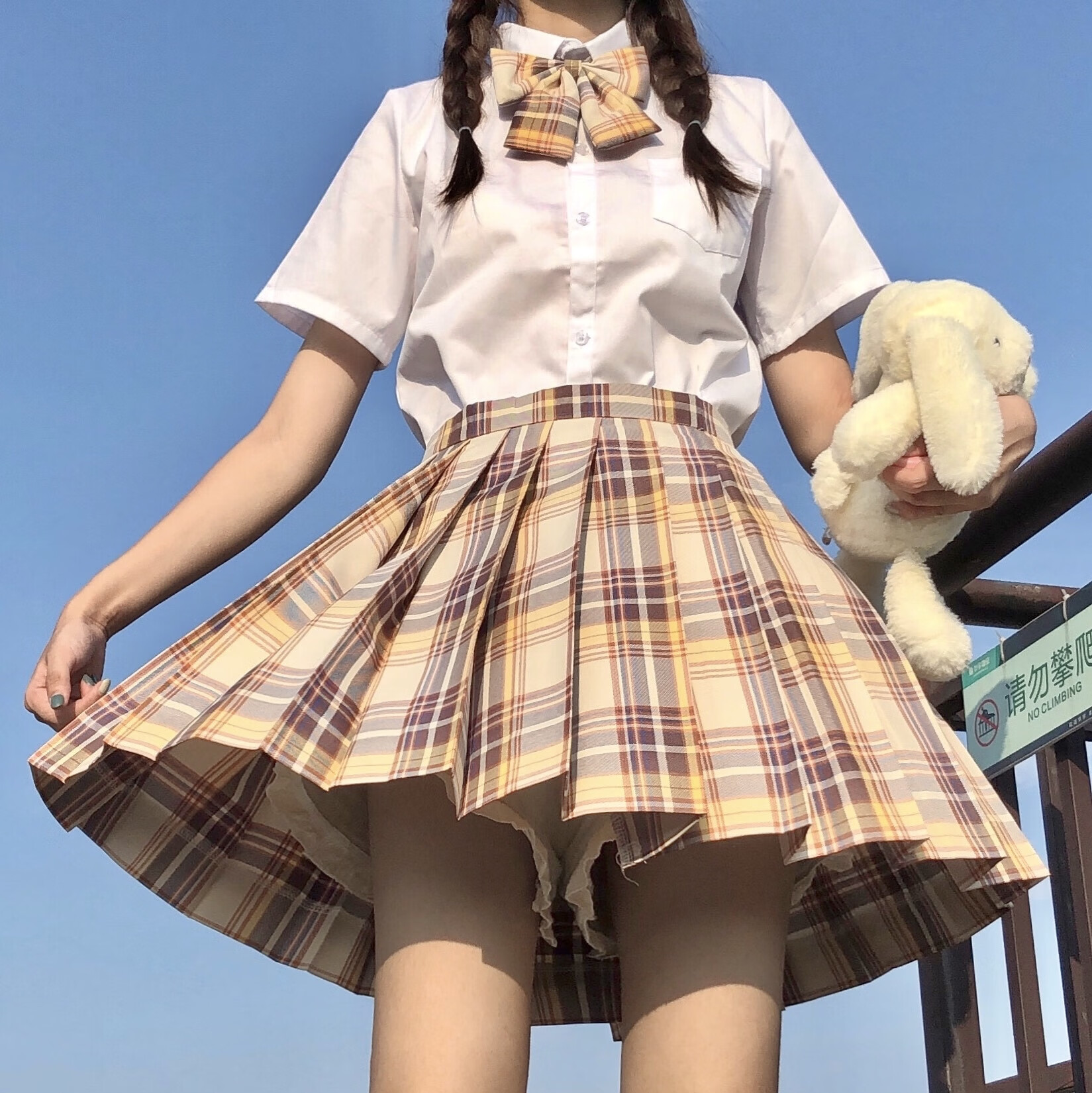 柠檬の海盐jk制服裙正版全套夏季短袖套装学生校服百褶裙jk格裙女