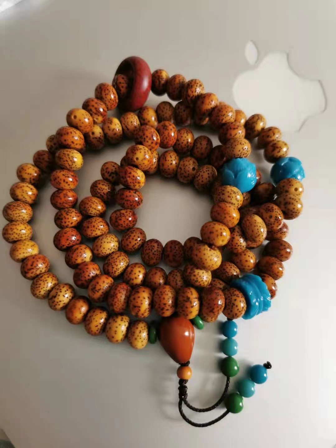 妙聚福雪巴琉璃圆珠弟子珠隔珠散珠菩提手串108长串diy配饰款式四三色