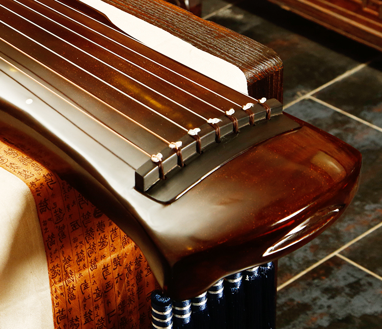 古琴二百年老杉木纯生漆乌木生漆初学者仲尼式演奏古琴 演奏级伏 羲式